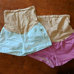 2 Pair Pea In The Pod Maternity Shorts